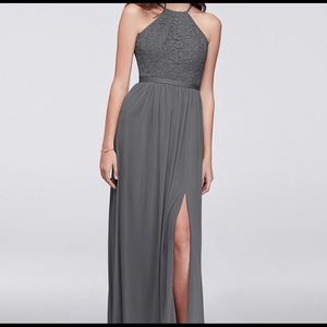 David’s bridal long bridesmaid dress